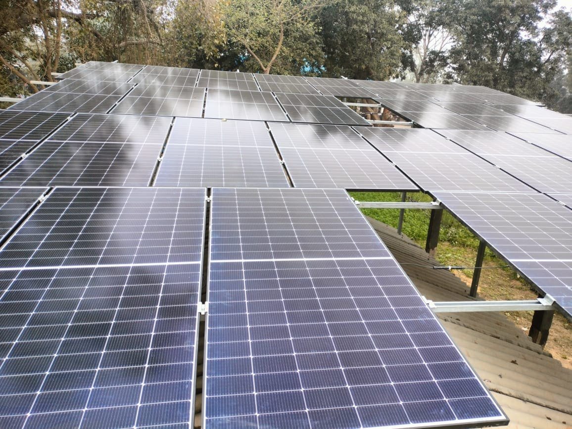 Solar panel installation by Maurya Solar Solution